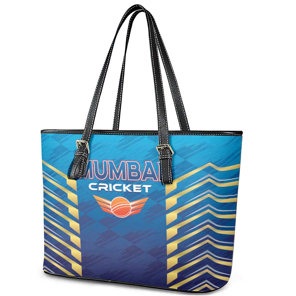 Mumbai 2025 Cricket Indians Leather Tote Bag Aali Re Play Like Mumbai