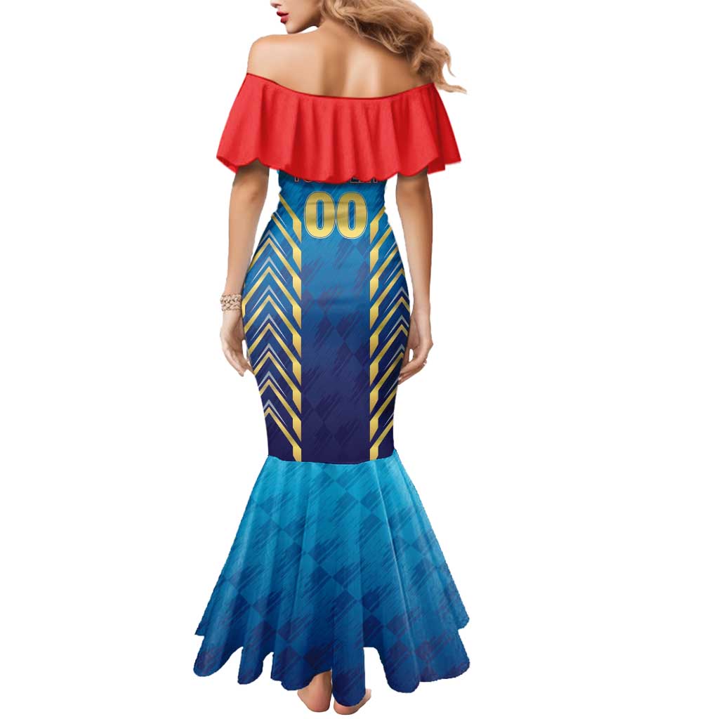 Custom Mumbai 2025 Cricket Indians Mermaid Dress Aali Re Play Like Mumbai