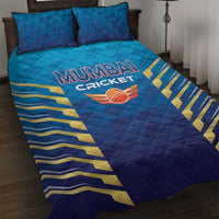 Mumbai 2025 Cricket Indians Quilt Bed Set Aali Re Play Like Mumbai