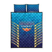 Mumbai 2025 Cricket Indians Quilt Bed Set Aali Re Play Like Mumbai