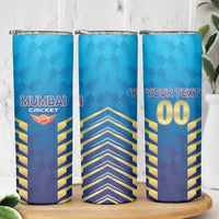 Custom Mumbai 2025 Cricket Indians Skinny Tumbler Aali Re Play Like Mumbai