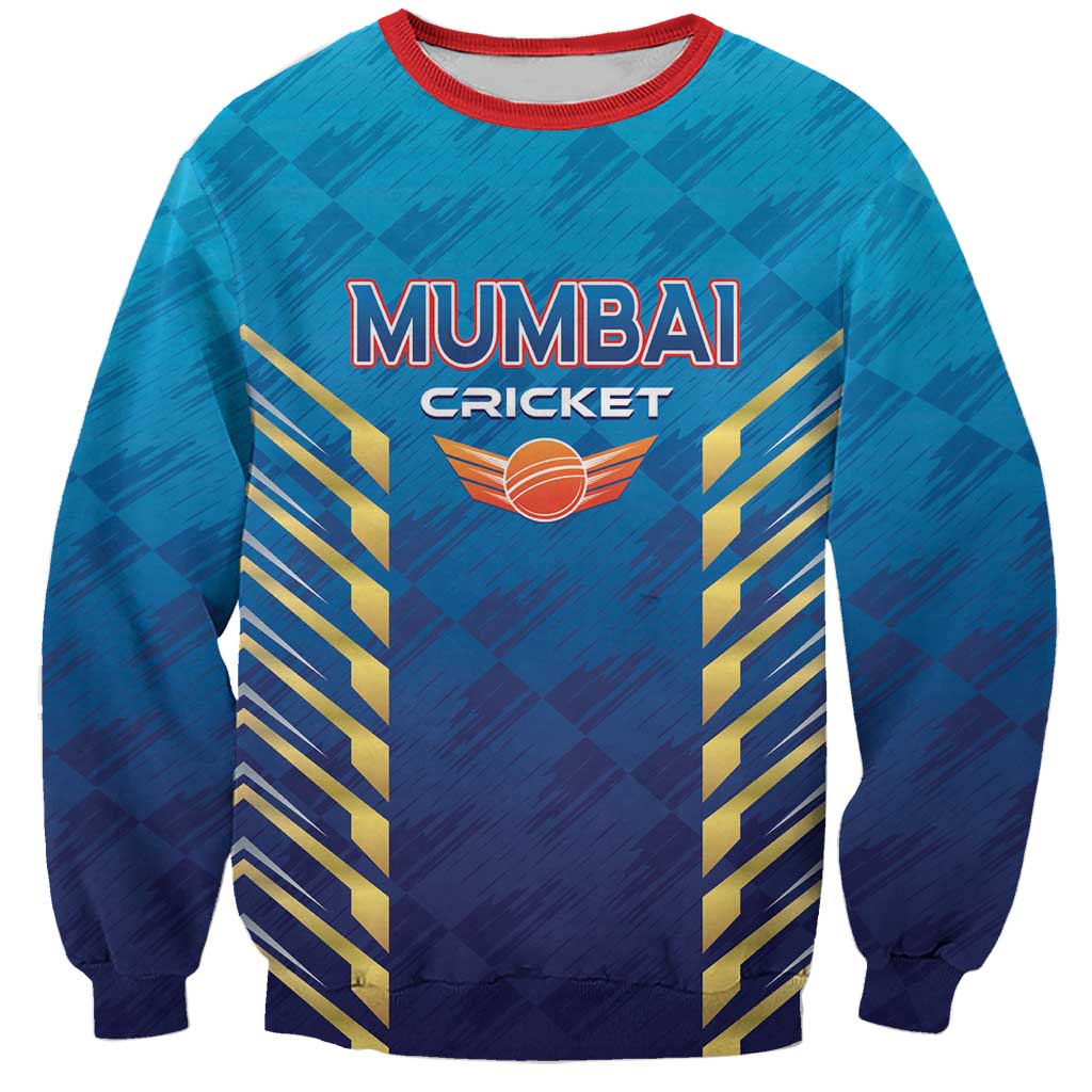 Custom Mumbai 2025 Cricket Indians Sweatshirt Aali Re Play Like Mumbai