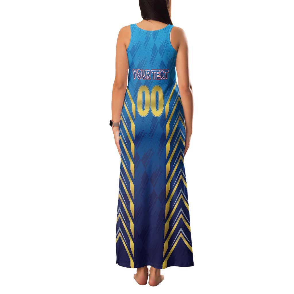 Custom Mumbai 2025 Cricket Indians Tank Maxi Dress Aali Re Play Like Mumbai