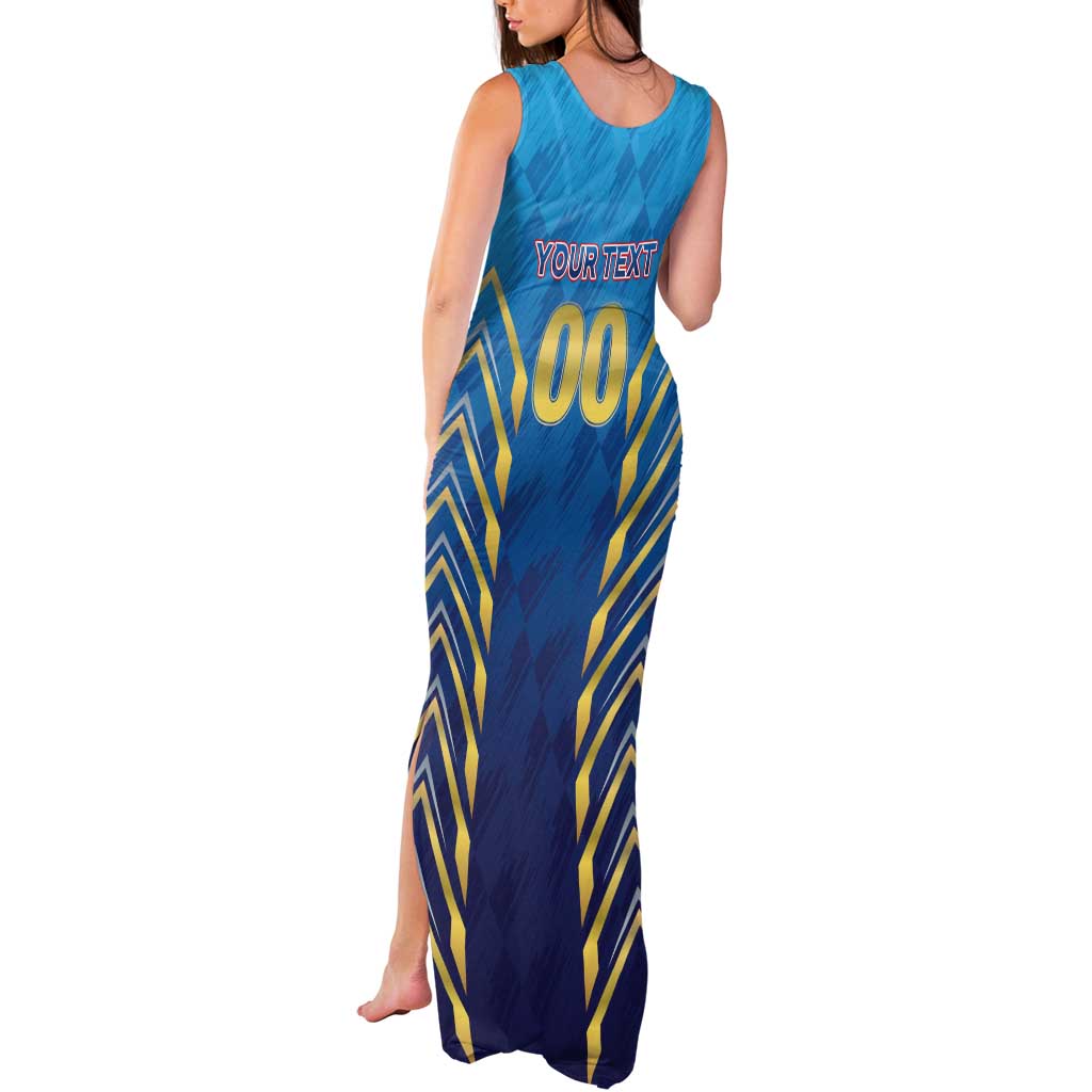 Custom Mumbai 2025 Cricket Indians Tank Maxi Dress Aali Re Play Like Mumbai
