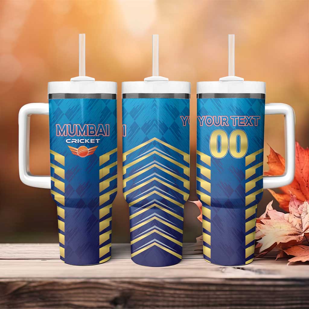 Custom Mumbai 2025 Cricket Indians Tumbler With Handle Aali Re Play Like Mumbai