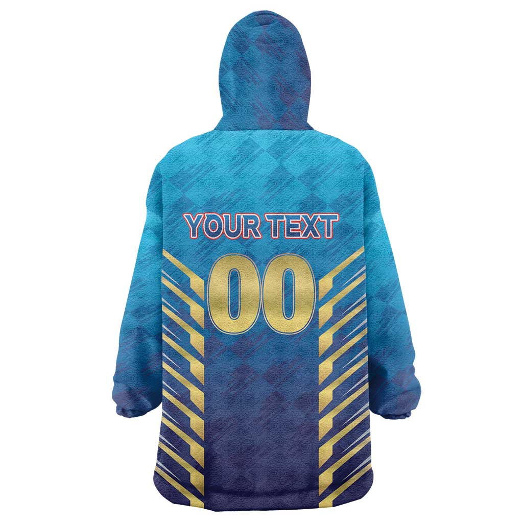 Custom Mumbai 2025 Cricket Indians Wearable Blanket Hoodie Aali Re Play Like Mumbai