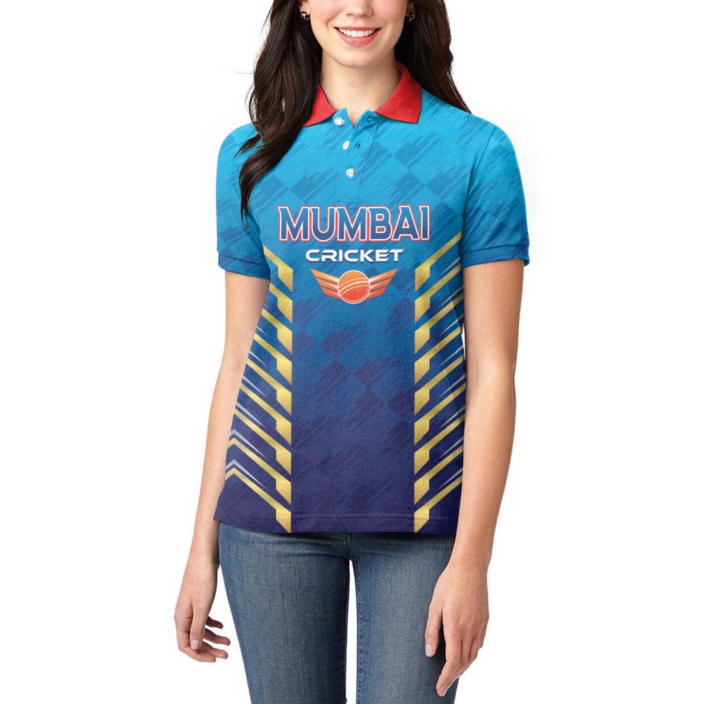 Custom Mumbai 2025 Cricket Indians Women Polo Shirt Aali Re Play Like Mumbai