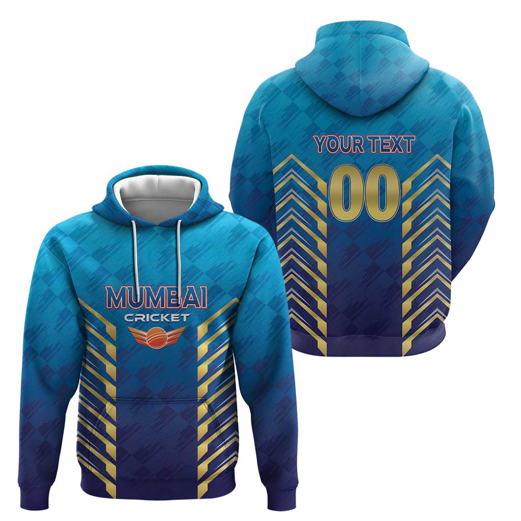 Custom Mumbai 2025 Cricket Indians Zip Hoodie Aali Re Play Like Mumbai