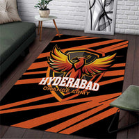 Hyderabad 2025 Cricket Sunrisers Area Rug Orange Army Play With Fire