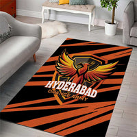 Hyderabad 2025 Cricket Sunrisers Area Rug Orange Army Play With Fire