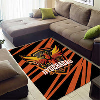 Hyderabad 2025 Cricket Sunrisers Area Rug Orange Army Play With Fire