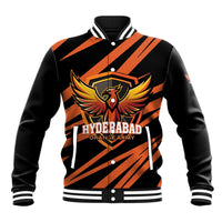 Custom Hyderabad 2025 Cricket Sunrisers Baseball Jacket Orange Army Play With Fire