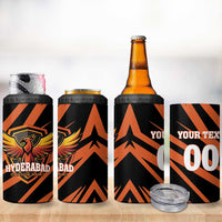 Custom Hyderabad 2025 Cricket Sunrisers 4 in 1 Can Cooler Tumbler Orange Army Play With Fire