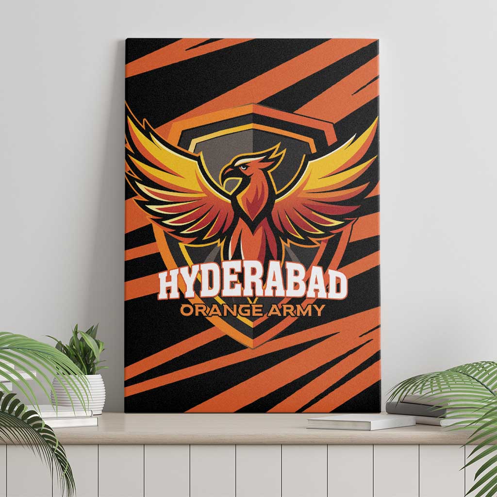 Hyderabad 2025 Cricket Sunrisers Canvas Wall Art Orange Army Play With Fire