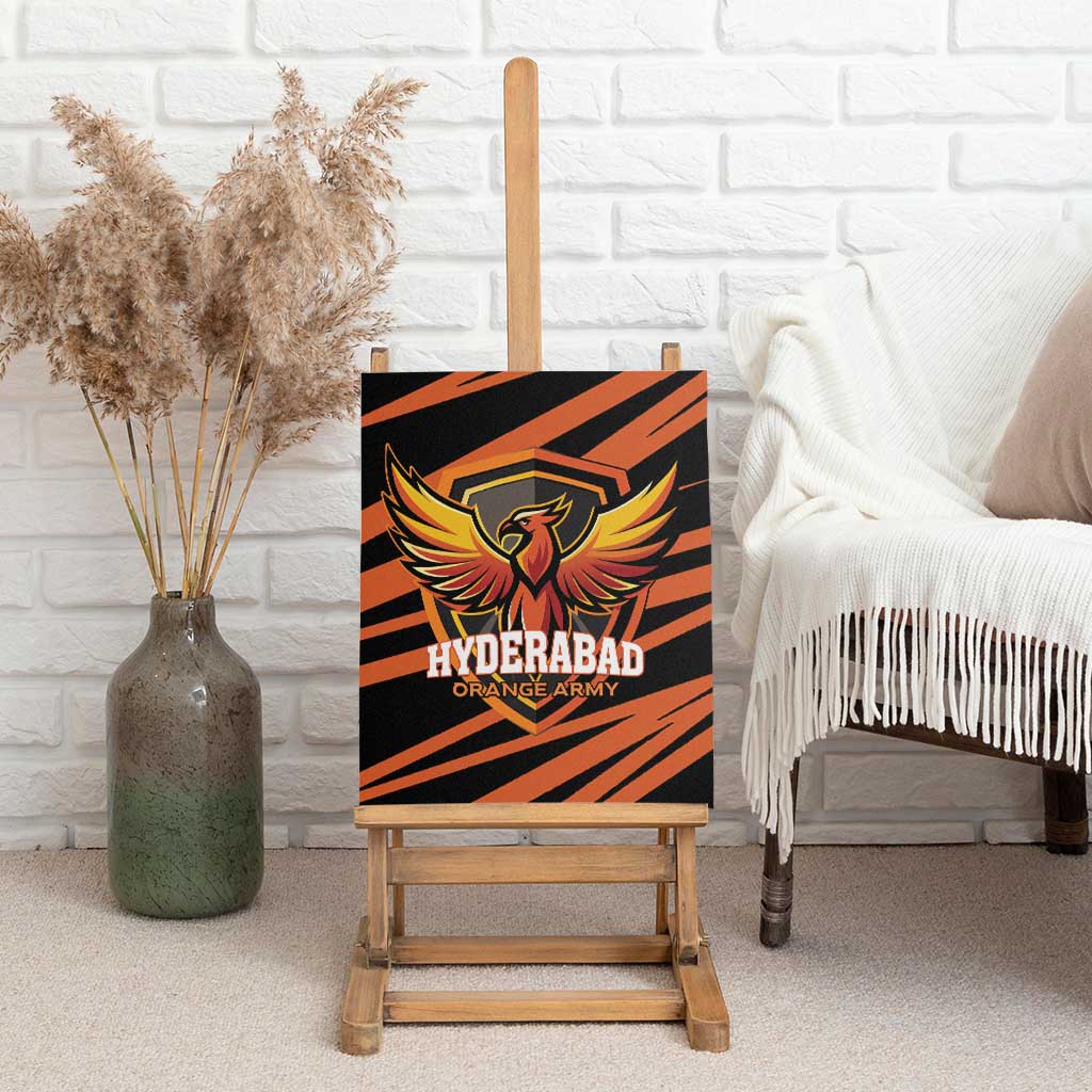 Hyderabad 2025 Cricket Sunrisers Canvas Wall Art Orange Army Play With Fire