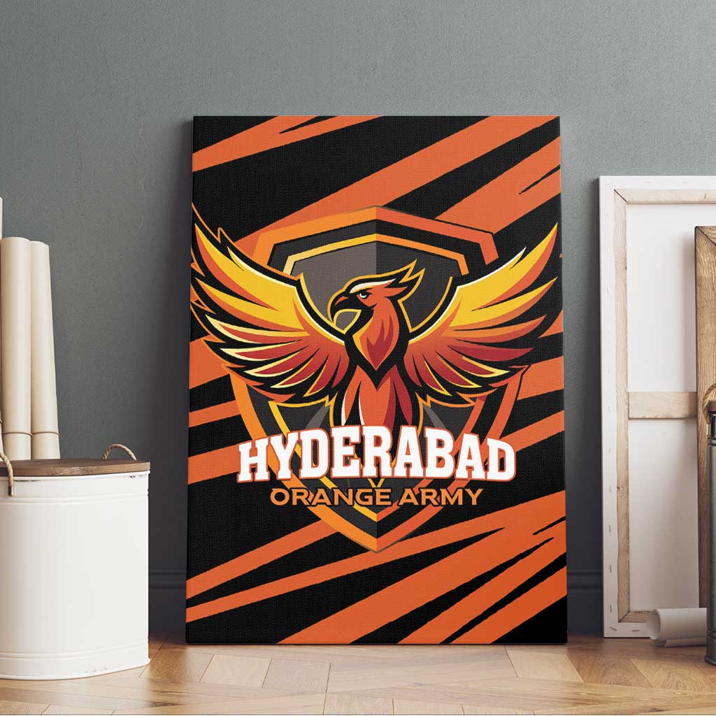 Hyderabad 2025 Cricket Sunrisers Canvas Wall Art Orange Army Play With Fire