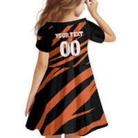 Custom Hyderabad 2025 Cricket Sunrisers Family Matching Long Sleeve Bodycon Dress and Hawaiian Shirt Orange Army Play With Fire