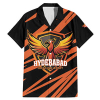 Custom Hyderabad 2025 Cricket Sunrisers Family Matching Mermaid Dress and Hawaiian Shirt Orange Army Play With Fire