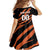 Custom Hyderabad 2025 Cricket Sunrisers Family Matching Off The Shoulder Long Sleeve Dress and Hawaiian Shirt Orange Army Play With Fire