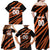 Custom Hyderabad 2025 Cricket Sunrisers Family Matching Off Shoulder Maxi Dress and Hawaiian Shirt Orange Army Play With Fire