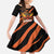 Custom Hyderabad 2025 Cricket Sunrisers Family Matching Puletasi and Hawaiian Shirt Orange Army Play With Fire