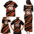 Custom Hyderabad 2025 Cricket Sunrisers Family Matching Puletasi and Hawaiian Shirt Orange Army Play With Fire
