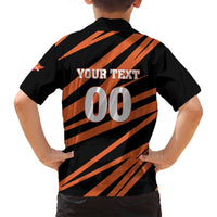 Custom Hyderabad 2025 Cricket Sunrisers Family Matching Summer Maxi Dress and Hawaiian Shirt Orange Army Play With Fire