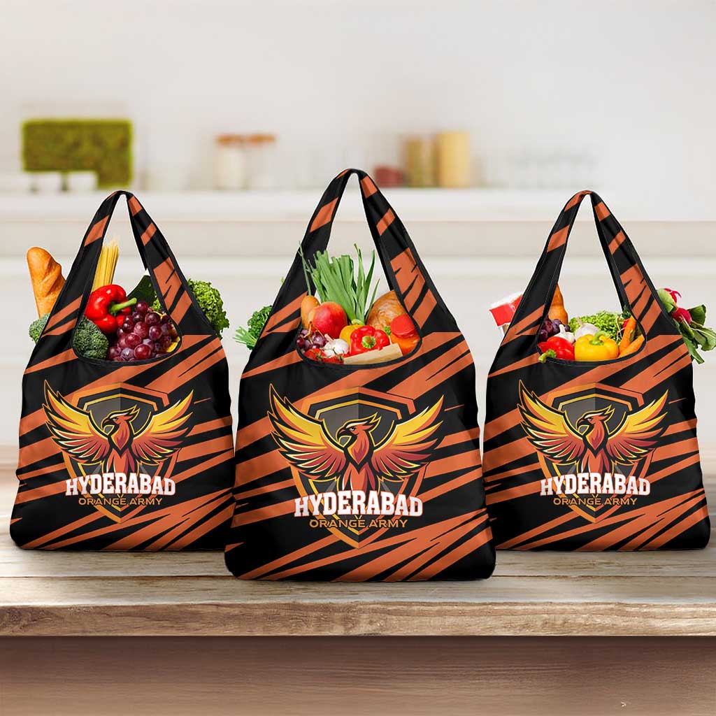 Hyderabad 2025 Cricket Sunrisers Grocery Bag Orange Army Play With Fire