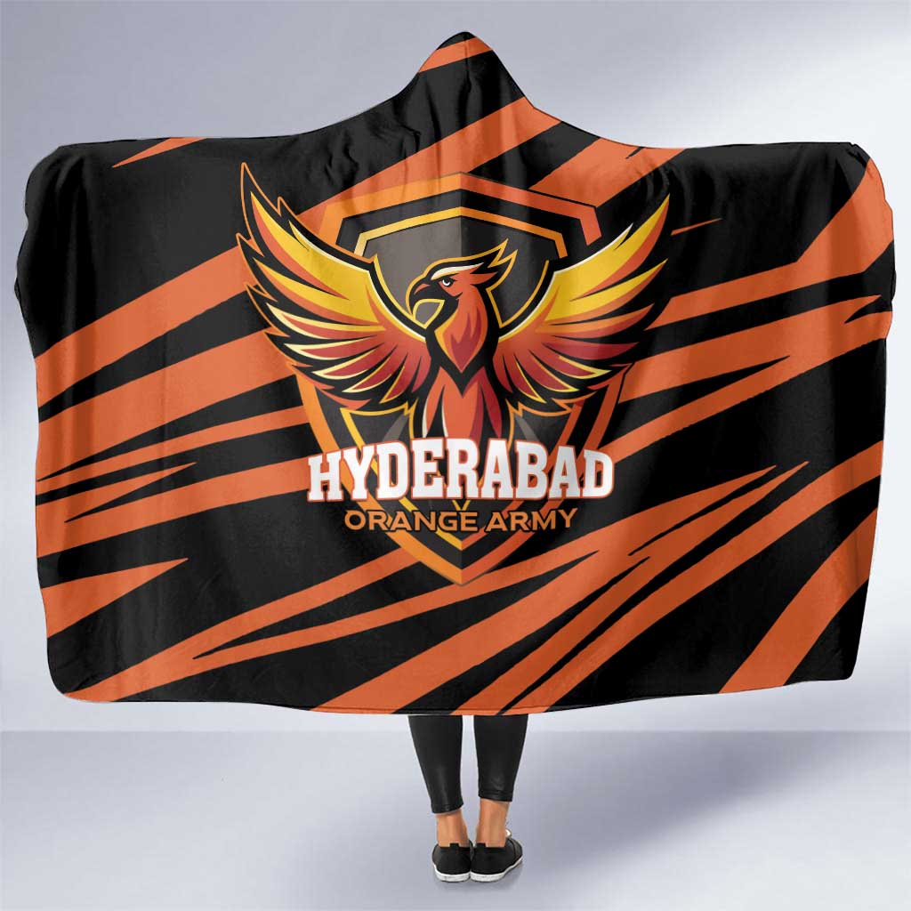 Hyderabad 2025 Cricket Sunrisers Hooded Blanket Orange Army Play With Fire