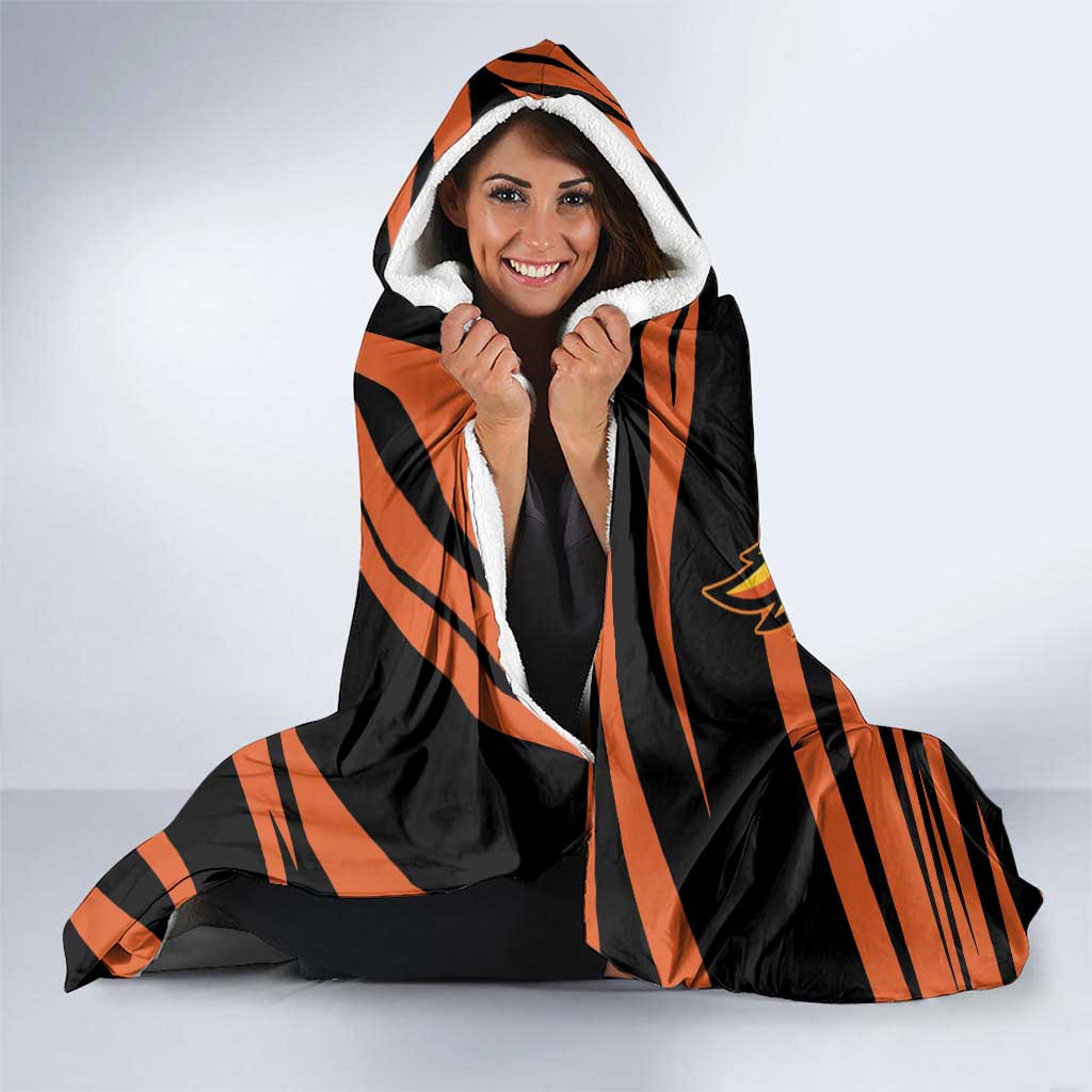 Hyderabad 2025 Cricket Sunrisers Hooded Blanket Orange Army Play With Fire
