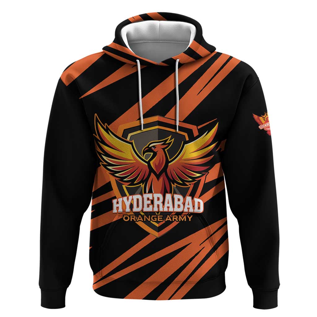 Custom Hyderabad 2025 Cricket Sunrisers Hoodie Orange Army Play With Fire