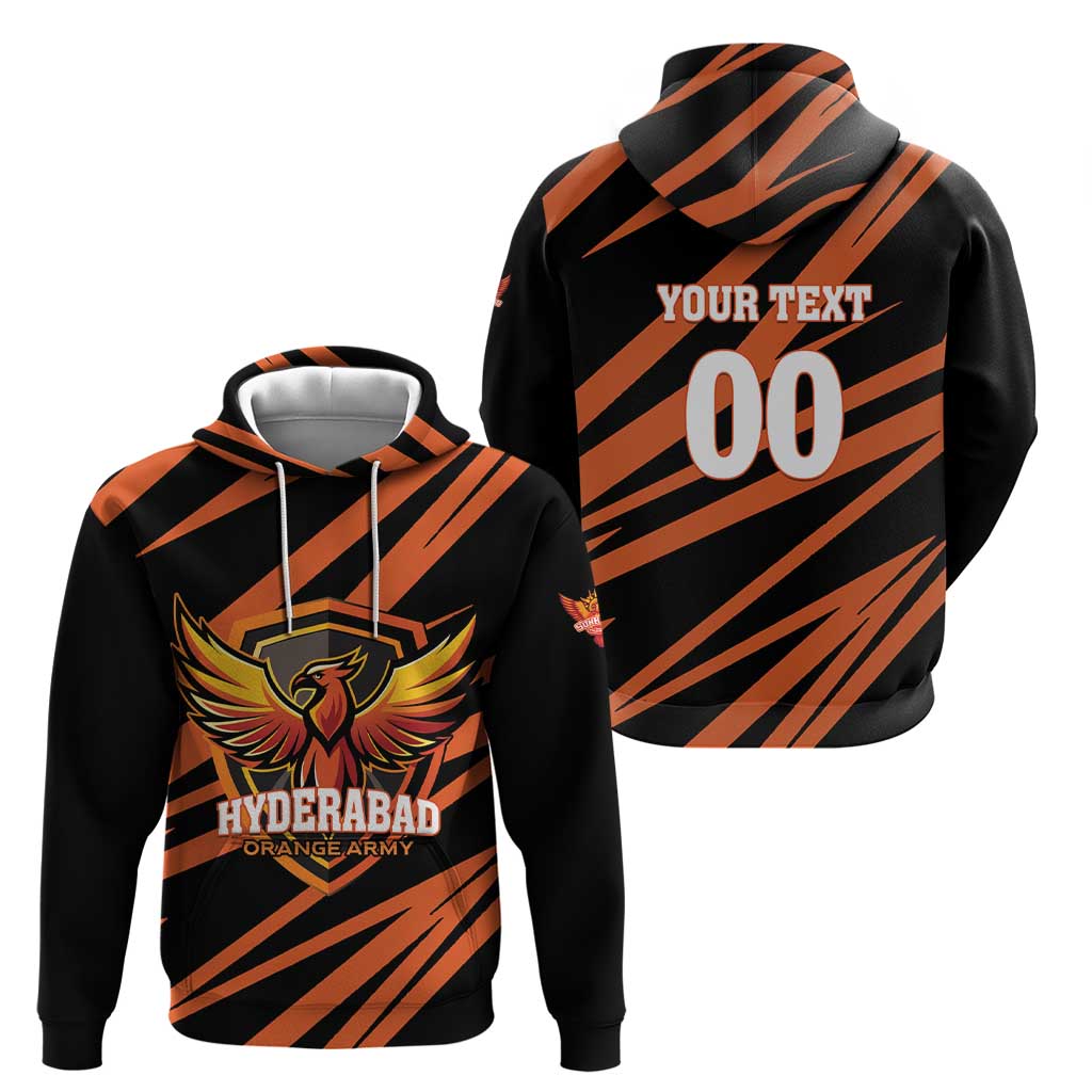 Custom Hyderabad 2025 Cricket Sunrisers Hoodie Orange Army Play With Fire