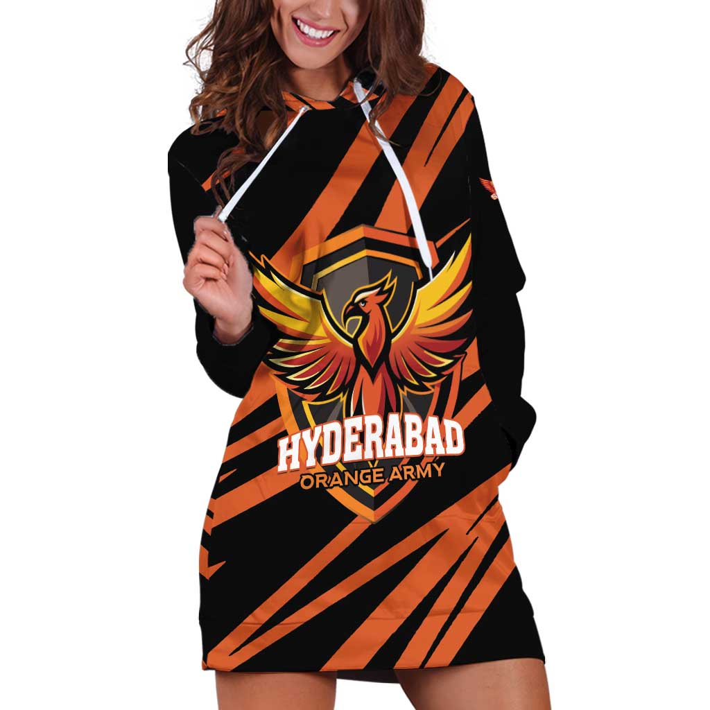 Custom Hyderabad 2025 Cricket Sunrisers Hoodie Dress Orange Army Play With Fire