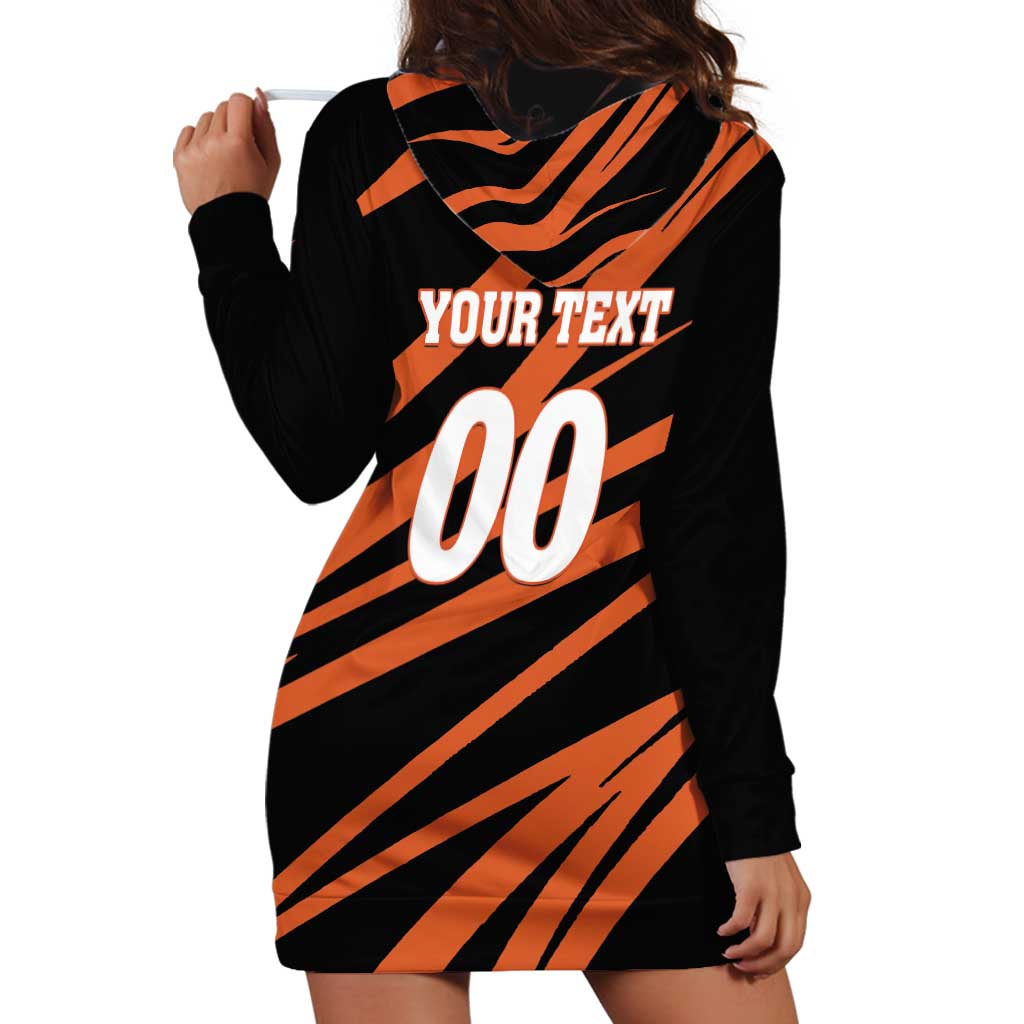 Custom Hyderabad 2025 Cricket Sunrisers Hoodie Dress Orange Army Play With Fire