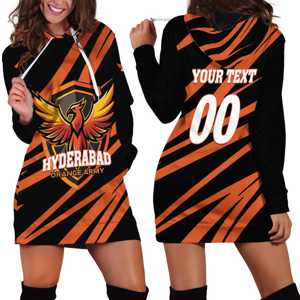 Custom Hyderabad 2025 Cricket Sunrisers Hoodie Dress Orange Army Play With Fire