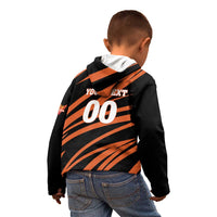 Custom Hyderabad 2025 Cricket Sunrisers Kid Hoodie Orange Army Play With Fire