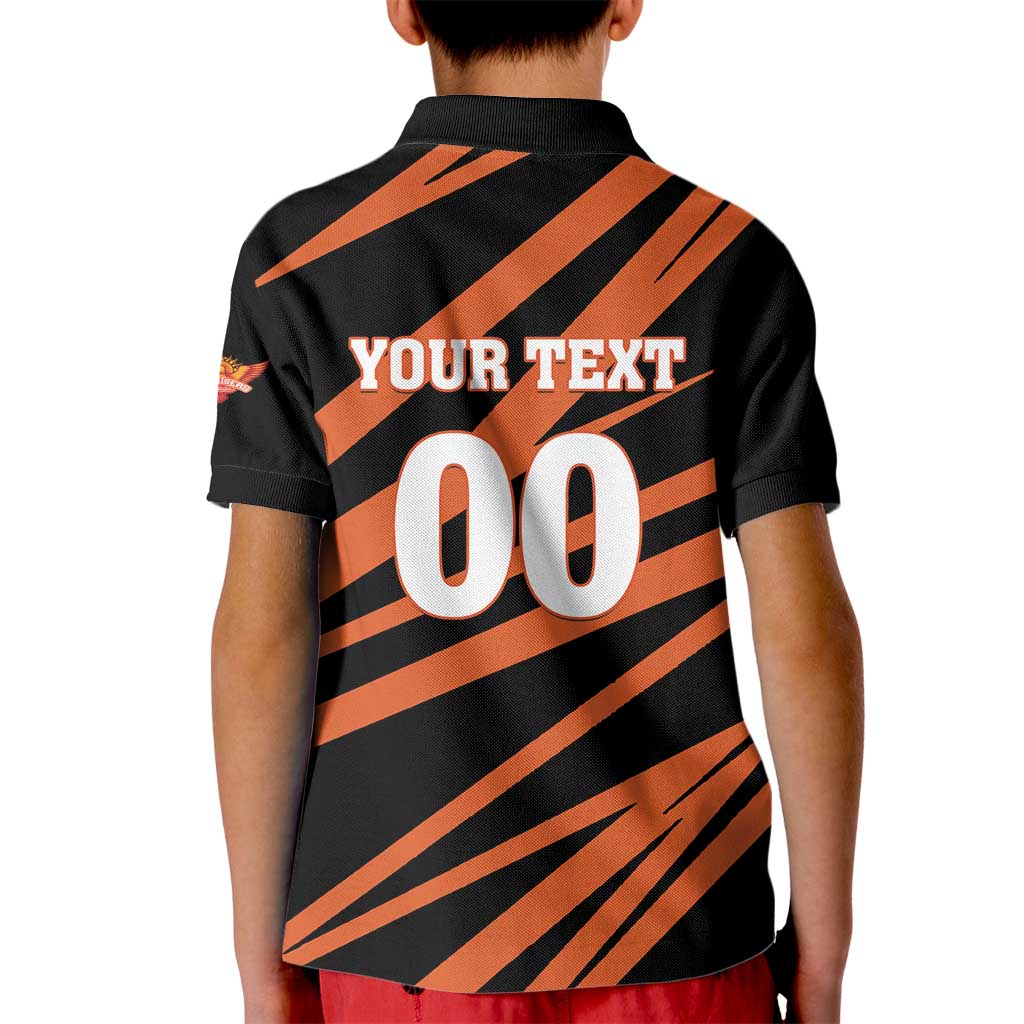 Custom Hyderabad 2025 Cricket Sunrisers Kid Polo Shirt Orange Army Play With Fire
