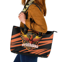 Hyderabad 2025 Cricket Sunrisers Leather Tote Bag Orange Army Play With Fire