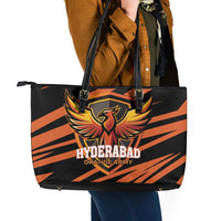 Hyderabad 2025 Cricket Sunrisers Leather Tote Bag Orange Army Play With Fire