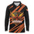 Custom Hyderabad 2025 Cricket Sunrisers Long Sleeve Polo Shirt Orange Army Play With Fire