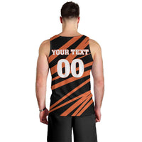 Custom Hyderabad 2025 Cricket Sunrisers Men Tank Top Orange Army Play With Fire