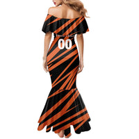 Custom Hyderabad 2025 Cricket Sunrisers Mermaid Dress Orange Army Play With Fire