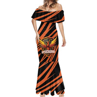 Custom Hyderabad 2025 Cricket Sunrisers Mermaid Dress Orange Army Play With Fire