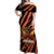 Custom Hyderabad 2025 Cricket Sunrisers Off Shoulder Maxi Dress Orange Army Play With Fire