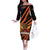 Custom Hyderabad 2025 Cricket Sunrisers Off The Shoulder Long Sleeve Dress Orange Army Play With Fire