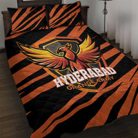 Hyderabad 2025 Cricket Sunrisers Quilt Bed Set Orange Army Play With Fire
