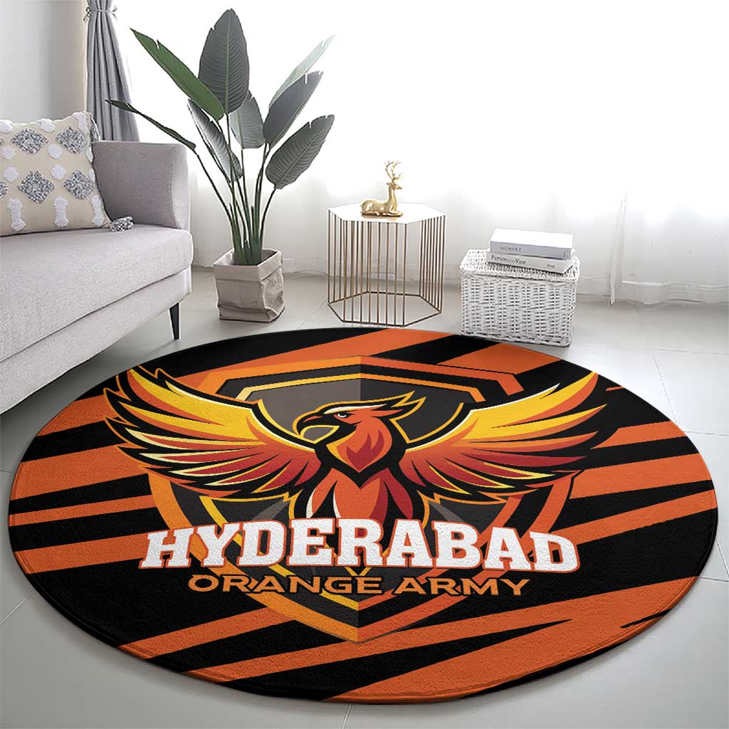 Hyderabad 2025 Cricket Sunrisers Round Carpet Orange Army Play With Fire