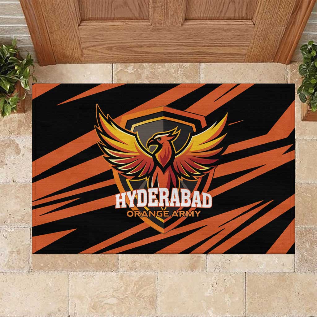 Hyderabad 2025 Cricket Sunrisers Rubber Doormat Orange Army Play With Fire