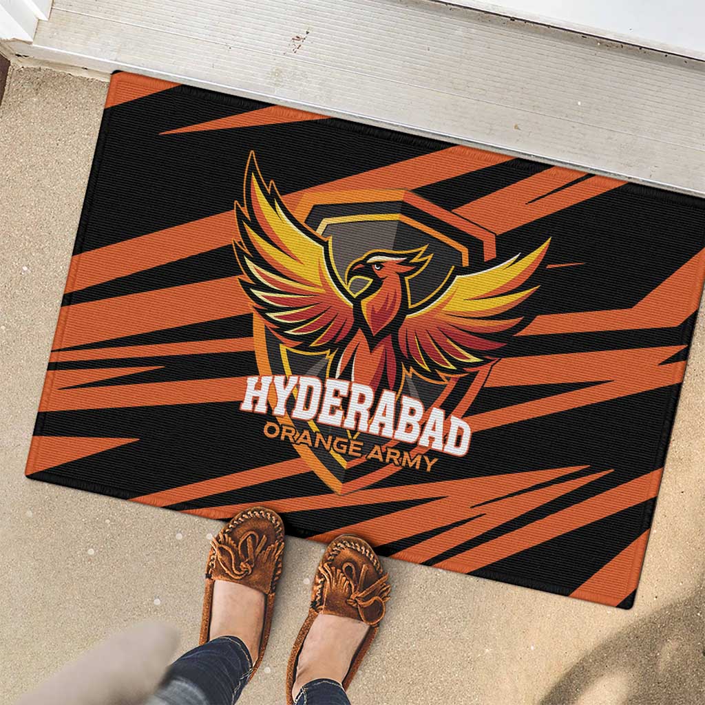 Hyderabad 2025 Cricket Sunrisers Rubber Doormat Orange Army Play With Fire