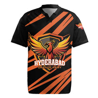 Custom Hyderabad 2025 Cricket Sunrisers Rugby Jersey Orange Army Play With Fire